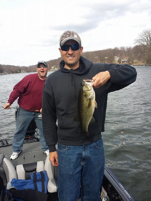 My buddy Mike, his boat near Netcong